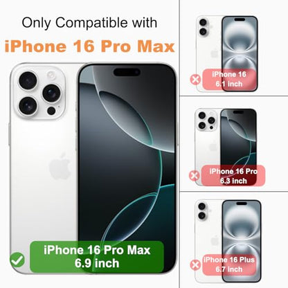 for iPhone 16 Pro Max Clear Wallet Case with an RFID Blocking Card, Holds 1-2 Credit Cards, Anti-Yellowing, Hybrid Protective Phone Case with Card Holder, 6.9" 2024 - color: RFID BC Clear, size: iPhone 16 Pro Max
