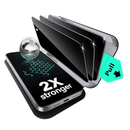ESR 3 Pack for iPhone 16 Pro Privacy Screen Protector, Classic - size: iPhone 16 Pro 6.3 inch