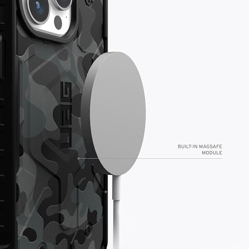 URBAN ARMOR GEAR UAG Case [Updated Version] Compatible with iPhone 15 Pro Case 6.1" Pathfinder SE Midnight Camo Built-in Magnet Compatible with MagSafe Charging Rugged Military Grade Protective Cover - color: SE Midnight Camo