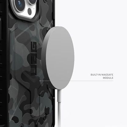 URBAN ARMOR GEAR UAG Case [Updated Version] Compatible with iPhone 15 Pro Case 6.1" Pathfinder SE Midnight Camo Built-in Magnet Compatible with MagSafe Charging Rugged Military Grade Protective Cover - color: SE Midnight Camo