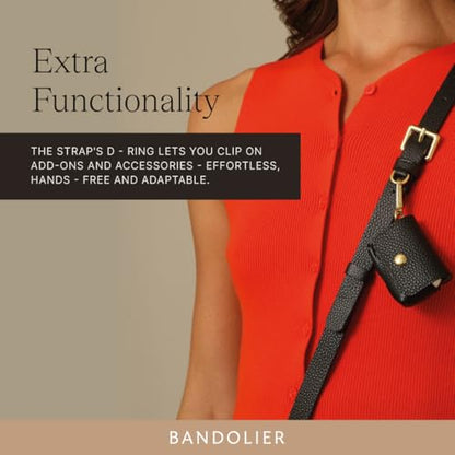 Bandolier Remi Leather Crossbody Phone Case iPhone 17 Pro - Black/Gld - size: iPhone 17 Pro