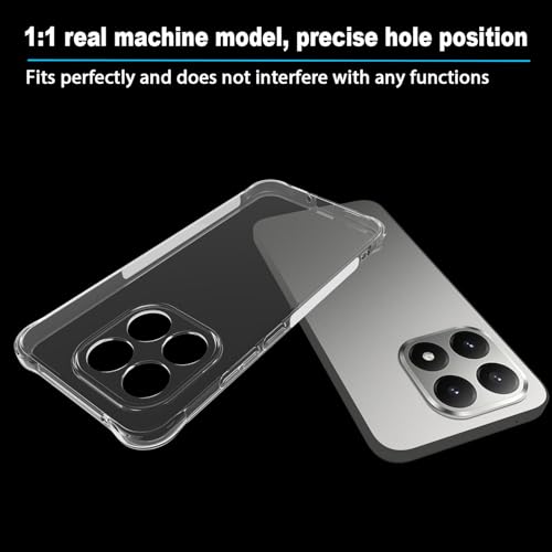 USTIYA Case for Xiaomi 15T 5G Clear TPU Four Corners Military-Grade Protection Cover Transparent Soft funda