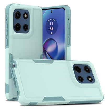 for Moto G Stylus 2025/2026 Case: Dual Layer Protective Heavy Duty Cell Phone Cover Shockproof Rugged with Screen Protector - Military Protection Bumper Tough - for G Stylus 2025/2026, Mint Green - color: Mint Green (PC) + Mint Green (TPU)