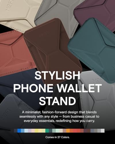 MOFT Magnetic Wallet Stand Compatible with iPhone 17/16/15/14/13/12 Series, Angle Adjustment & Magsafe Compatible MOVAS Phone Stand,Brownie - color: Brownie, size: Standard