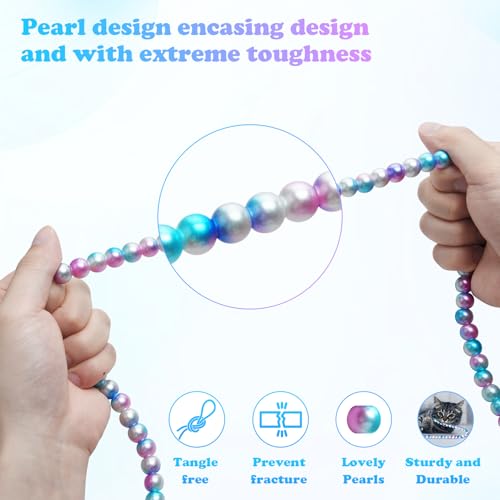 USB C Charging Cable Beaded Charger Cord 4 in 1 [MFi Certified] - color: Pearl 4 in 1