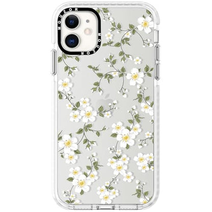 Cute Phone Case Compatible with iPhone 11, Vine Flowers Aesthetic Floral Pattern Case, Soft TPU Shockproof Bumper Cover for Girls Women - size: iPhone 11