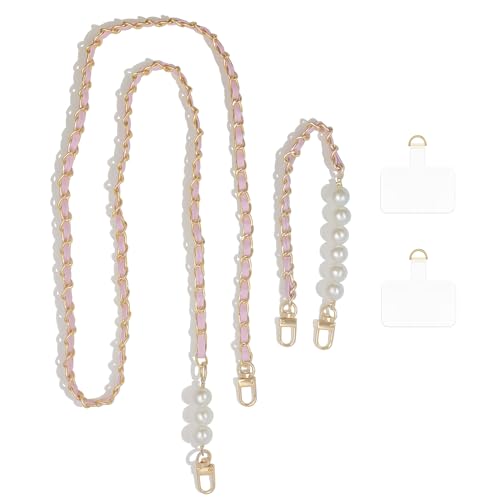 Cioatu Phone Lanyard Universal Crossbody Neck Strap with 2 Tether Tab, 1 Wrist Strap - color: Pink