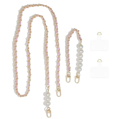 Cioatu Phone Lanyard Universal Crossbody Neck Strap with 2 Tether Tab, 1 Wrist Strap - color: Pink