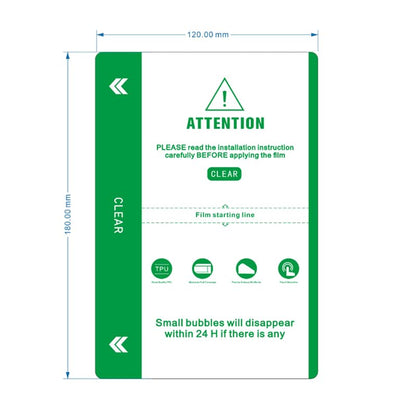50pieces/ bag 4 Layer 120mm X 180mm TPU HD Matte Privacy Flexible Hydrogel Film Straight Curved Screen Protector Cut Machine Mobile Phone Protective Film (HD Clear)