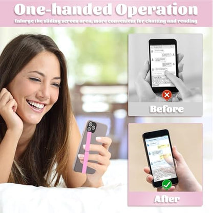 TEAMOLA Silicone Phone Grip Strap, Anti-Slip Phone Hand Holder Pink 210 - color: 210，3 Pink