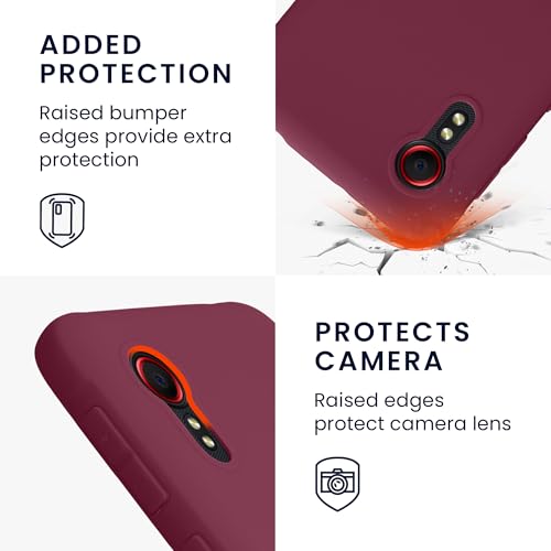 kwmobile Case Compatible with Samsung Galaxy Xcover 5 Case - Soft Slim Protective TPU Silicone Cover - Magenta Purple - color: magenta purple