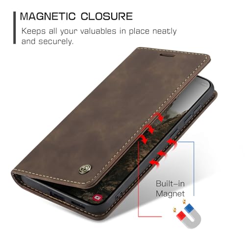 Compatible with Samsung Galaxy S26 Plus Case with Card Holder, Kickstand Protective Flip Folio Leather Wallet Case for Galaxy S26+ Plus 5G 6.7 inch (Coffee) - color: Coffee, size: S26 Plus 6.7 Inch