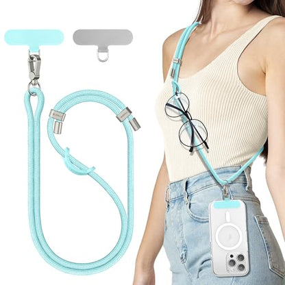 SURPHY Phone Lanyard Crossbody, Phone Strap Crossbody with 2 Tether Tabs - color: Limpet Shell