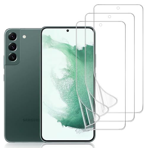 3 Pack TPU Screen Protector for Samsung Galaxy S22, Self-Healing HD Flexible Hydrogel Film Compatible with Galaxy S22 5G 6.1", Support Fingerprint Unlock, Scratch-Resistant, Bubble Free - size: Samsung Galaxy S22