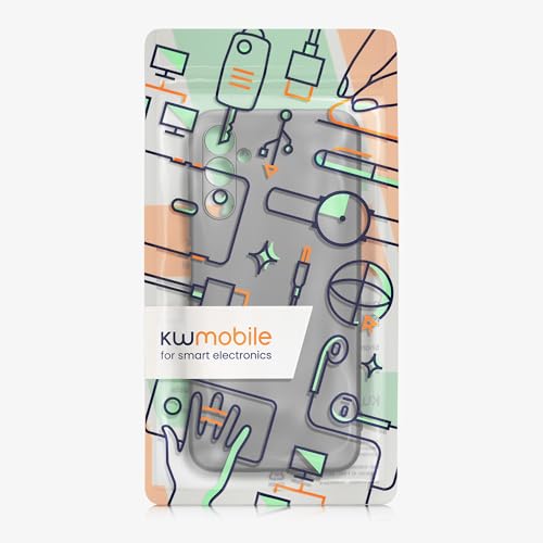 kwmobile Case Compatible with Samsung Galaxy A14 5G Case -Soft TPU Back Phone Cover - with Metallic Look - Metallic Grey - color: Metallic Grey, size: Galaxy A14 5G