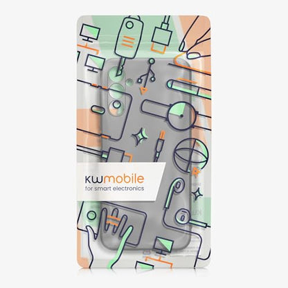 kwmobile Case Compatible with Samsung Galaxy A14 5G Case -Soft TPU Back Phone Cover - with Metallic Look - Metallic Grey - color: Metallic Grey, size: Galaxy A14 5G
