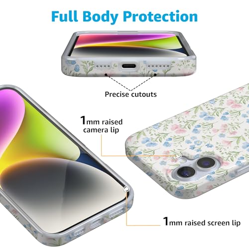 Casely iPhone 16 Case | Pastel Garden | Sunday Best | Compatible with MagSafe | Classic Ultra Slim Design - color: Sunday Best | Pastel Garden, size: Iphone 16