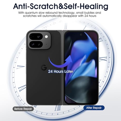 2 Sets Screen Protector for Google Pixel 9 Pro Fold, HD Clear Soft TPU Film for Google Pixel 9 Pro Fold 8.0", Front + Back Flexible Film, Self-Healing, Scratch-Resistant, Easy to Install