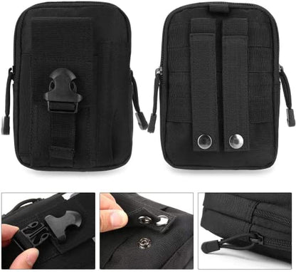 Belt Pouch, Tactical Molle Phone Pouch EDC Utility Pouches Waist Bag Packs, Small Cell Phone Holster Gear Tool Gadget Pocket for Men Running - color: Strap Green