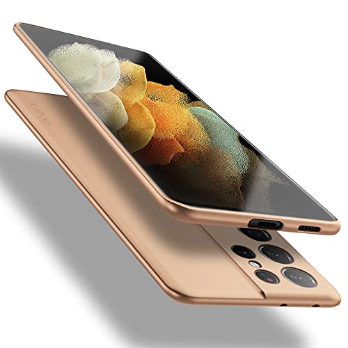 X-level for Samsung Galaxy S21 Ultra Case Slim Fit Soft TPU Super Ultra-Thin [Guardian Series] Phone Back Cover Light Protective Matte Finish Coating Cases Compatible with Galaxy S21 Ultra,Gold - color: Gold(Camera Updated)