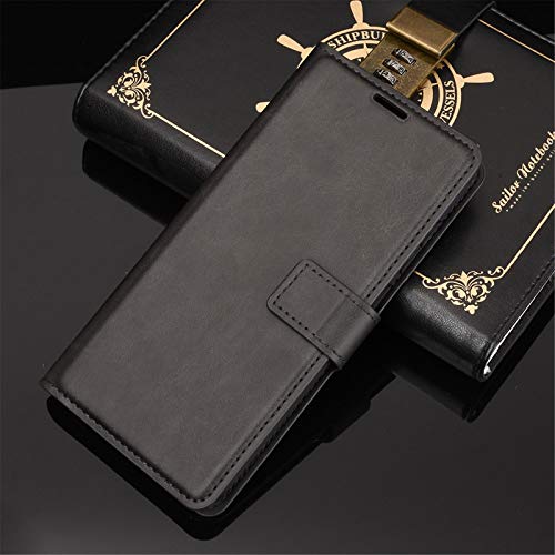 Flip Case for Samsung A03S Wallet PU Leather Magnetic Protective Cellphone Case for Samsung Galaxy A02S A025M A03S A037M Folio Book Cover with Stand (Black) - color: Black