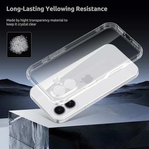WXR for iPhone 17 Case Crystal Clear, Anti-Yellowing, Soft TPU, 6.3" - size: for iphone 17 case