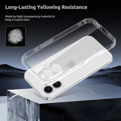 WXR for iPhone 17 Case Crystal Clear, Anti-Yellowing, Soft TPU, 6.3" - size: for iphone 17 case
