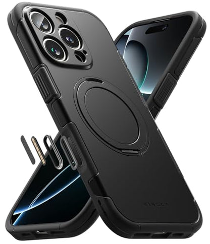 Ringke for iPhone 16 Pro Max Case [Alles Black] | Compatible with MagSafe, 360° Rotating Kickstand, Camera Control Capture Button Protection, Powerful Magnet - color: Black, size: iPhone 16 Pro Max