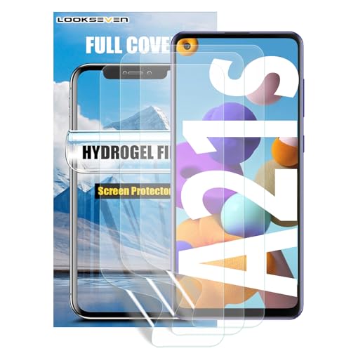 LOOKSEVEN 3 Pack Hydrogel Film For Samsung Galaxy A21s 6.5 inch - size: Galaxy A21s (6.5 inch)