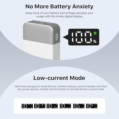 NOBIS 45W 20000mAh Portable Charger Power Bank Fast Charging - color: White
