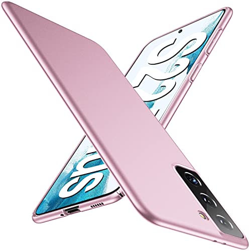 Gxmeuie Ultra Thin Case for Samsung Galaxy S22/S22+/S22 Ultra, Slim Phone Case [Silky Touch] Matte Hard PC Back Cover with Camera Protection for Samsung S22/S22 Plus/S22 Ultra 5G (S22 Plus, Pink) - color: Rose Gold, size: S22 Plus
