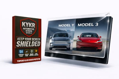 Tesla Model 3 Screen Protector 15.4 Inch (2024-2026) & Model Y (2025-2026), Matte Anti-Glare Tempered Glass, Fingerprint Resistant, 9H Hardness, Alignment Kit - color: Matte