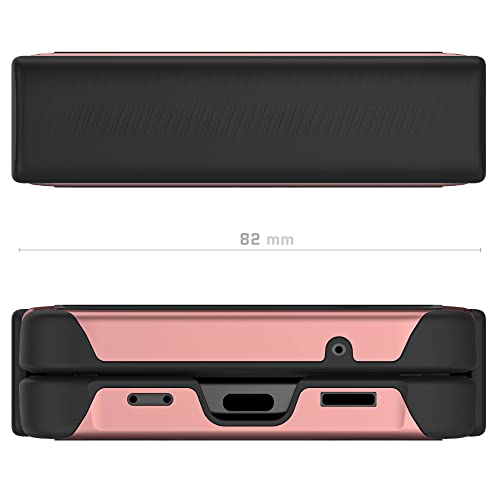 Ghostek Atomic Slim Galaxy Z Flip 4 Case - Clear Back with Pink Aluminum Metal Bumper, Shockproof & Dual-Layer Protective Phone Case, Phone Cover Designed for 2022 Samsung Z Flip 4 5G (6.7") (Pink) - color: Pink, size: Galaxy Z Flip 4
