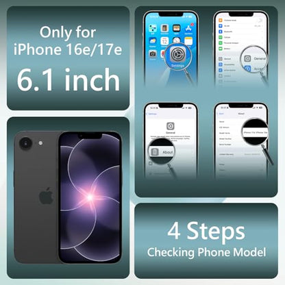 FireNova Magnetic for iPhone 17e Case/iPhone 16e Case,Teal | Compatible with MagSafe, Silicone Upgraded [Camera Protection] Phone Case, with Soft Anti-Scratch Microfiber Lining Inside - color: Teal, size: Iphone 17e/Iphone 16e