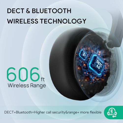 Yealink WH64 Workstation Dual Wireless Headset System with Touchscreen Base, DECT & Bluetooth, 3 Noise-Cancelling Microphones, Speakerphone, Busy Light for Office & Hybrid Work - style: WH64 Workstation Dual Teams