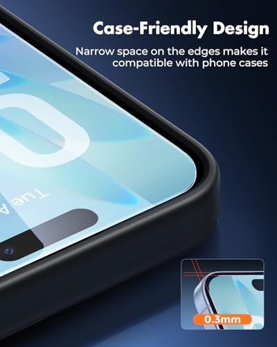 UNBREAKcable 4-Pack iPhone 17 Screen Protector, 9H Hardness | 9H tempered glass | 99.99% HD clarity | Double Shatterproof|alignment frame easy install | case-friendly - size: iPhone 17