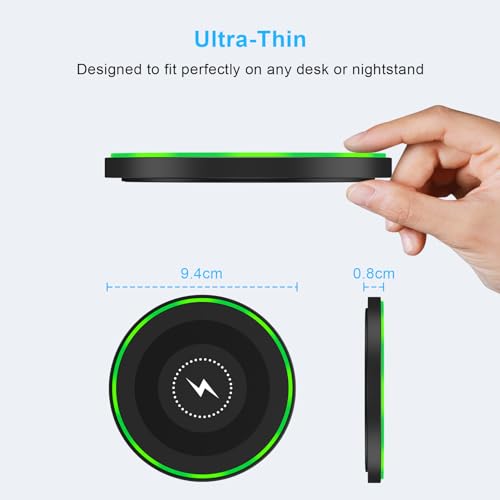 Samsung Wireless Charger Android Charger Fast Charging Pad Wireless Phone Charger Android Charging Station Mat for Samsung Galaxy S25 Ultra S25 Edge S24 S23 S22 S21, iPhone 17 Pro Max Air 16e 15 14 13