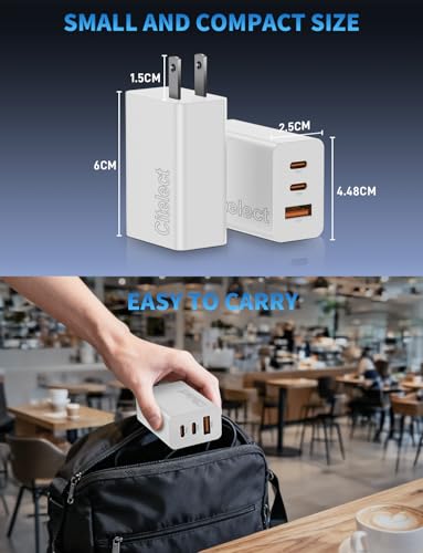 85W Dynamic Power GaN USB-C Fast Charger, 2C1A 3-Port, Max 65W, 2 Pack - color: White, size: 2Pack