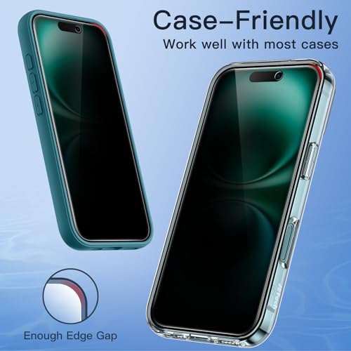 JETech Privacy Screen Protector for iPhone 16 Plus, 2-Pack - size: iPhone 16 Plus