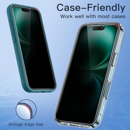 JETech Privacy Screen Protector for iPhone 16 Plus, 2-Pack - size: iPhone 16 Plus
