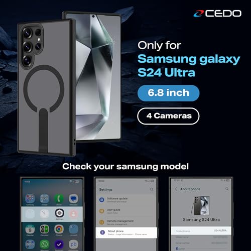 CEDO Magnetic Kickstand Case for Samsung S24 Ultra, MagSafe Compatible - size: Samsung S24 Ultra