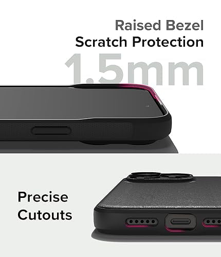 Ringke Onyx for iPhone 15 Pro Max Case, [Compatible with MagSafe] Oil & Dirt Resistant, Individual Lens Covers for Cameras, Non-Slip Enhanced Grip Lightweight Cover - Magnetic Black | Compatible with MagSafe, Anti-Fingerprint, Slim & Lightweight, Full-Cov