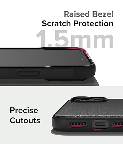 Ringke Onyx for iPhone 15 Pro Max Case, [Compatible with MagSafe] Oil & Dirt Resistant, Individual Lens Covers for Cameras, Non-Slip Enhanced Grip Lightweight Cover - Magnetic Black | Compatible with MagSafe, Anti-Fingerprint, Slim & Lightweight, Full-Cov