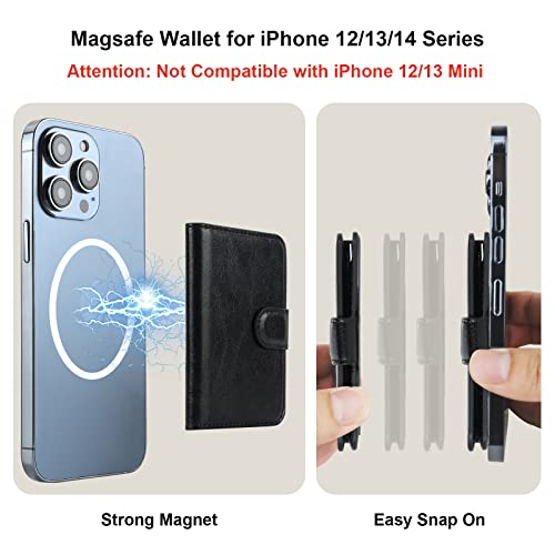 Bocasal for MagSafe Card Wallet for iPhone, Black - color: Black