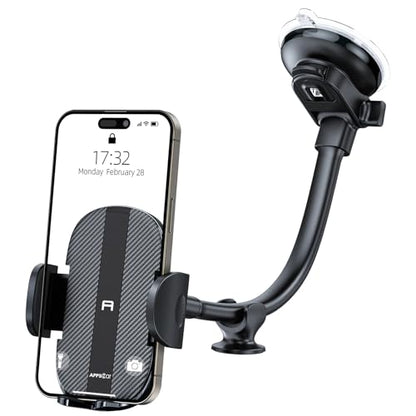 APPS2Car Gooseneck Car Phone Holder Dashboard Windshield Mount Flexible Arm