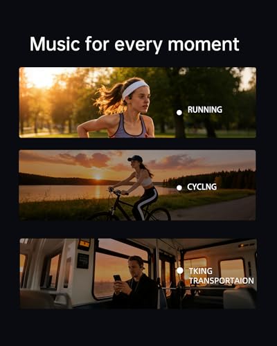 New Bone Conduction Headphones Bluetooth 6.0, Open Ear Headphones with Mic, 3 EQ Modes, Anti-Leak Audio, Dual Pairing, 10H Playtime, 25g Lightweight, IP65 Waterproof for Running, Cycling & Hiking