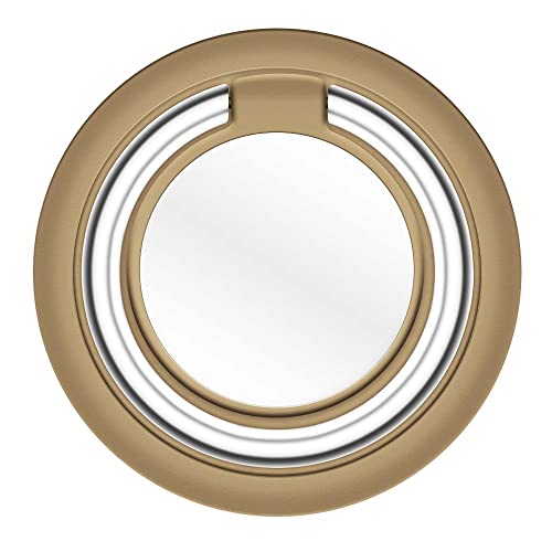 Phone Grip Ring Holder, 360° Rotation Finger Gripper and Kickstand for iPhone & Samsung, Compatible with Cell Phone Magnet and All Magnetic Mounts - Gold