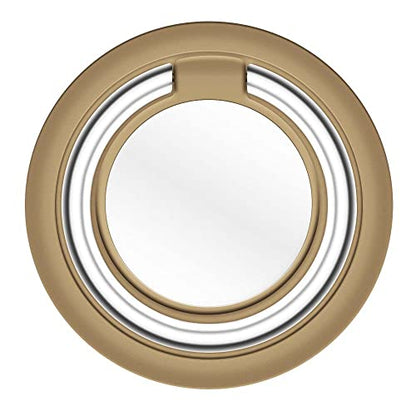 Phone Grip Ring Holder, 360° Rotation Finger Gripper and Kickstand for iPhone & Samsung, Compatible with Cell Phone Magnet and All Magnetic Mounts - Gold