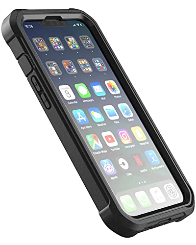 Encased Belt Case Designed for iPhone 13 Mini Case with Built-in Screen Protector and Holster Clip Phone Holder (Falcon Black) (iPhone 13 Mini) - size: iPhone 13 Mini