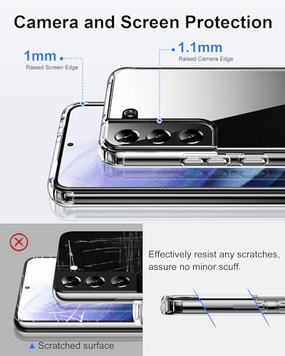 HOOMIL Case for Samsung Galaxy S21+ Plus (ONLY 6.7-Inch), Non-Yellowing, Drop Protection, Anti-Scratch Transparent Hard Back Phone Cover - Black Clear - color: Black Clear, size: Samsung Galaxy S21 Plus